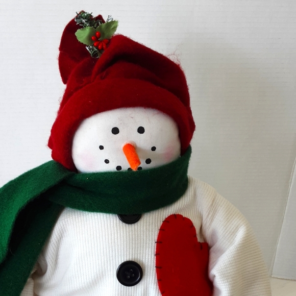 VTG ADORABLE SITTING CHRISTMAS SNOWMAN - Picture 2 of 7